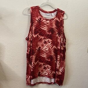 Sport Savvy Maroon Tie-Dye Tank Top